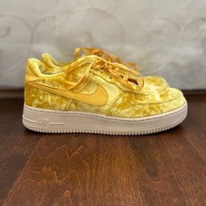Yellow Velvet Nike Air Force 1